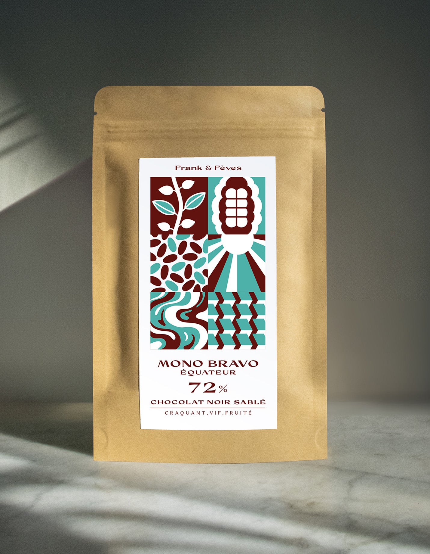 Chocolat Noir Sablé Mono Bravo 72%